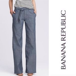 Banana Republic Martin Fit Chambtay Pants with Tie
